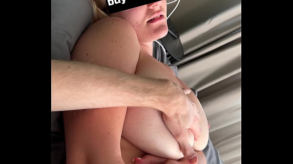 Crazy orgasm from lazy home sex and huge cumshot in my mouth (Space Boobs with Face) TEASER