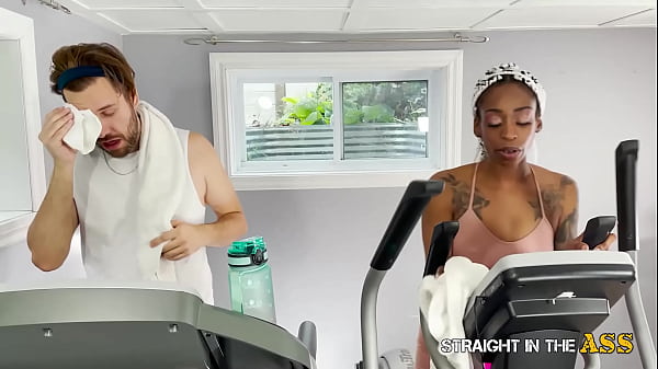 Straight in the Ass – A BEautiful Ebony Girl gets Interracial Anal by her Trainer